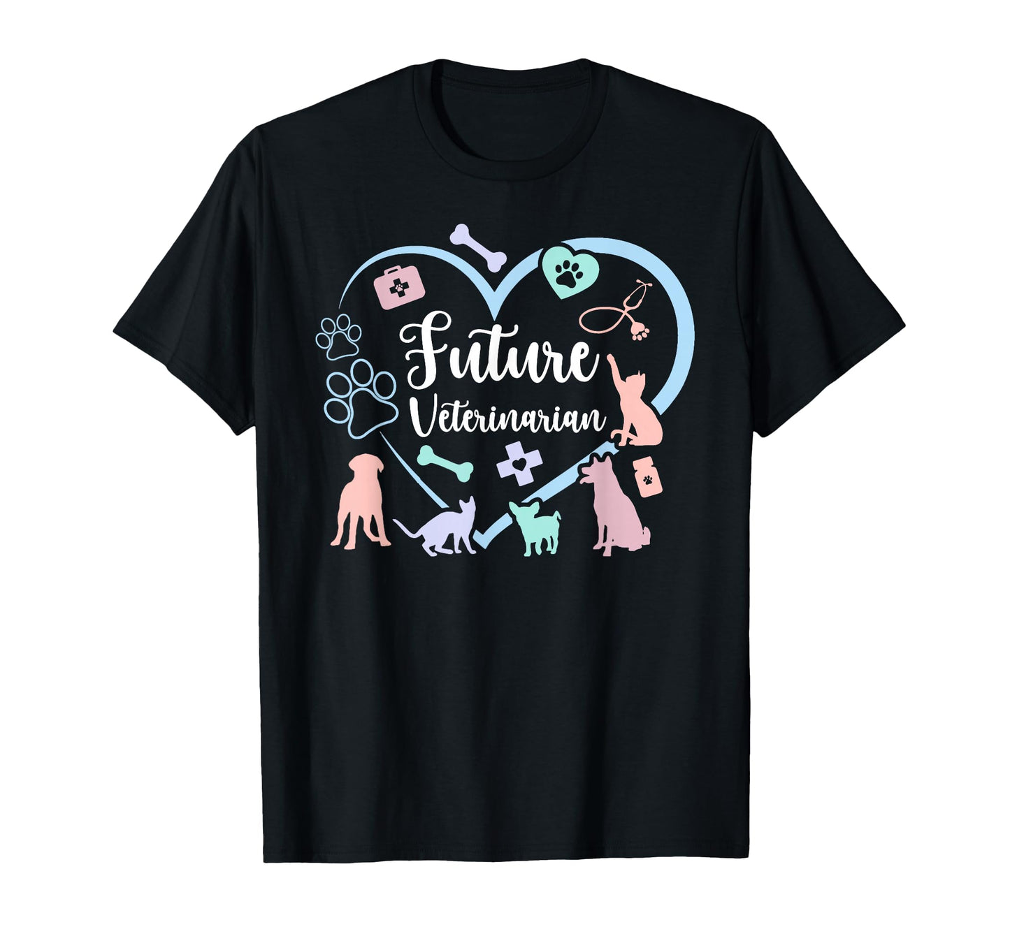 Future Veterinarian Heart Veterinary Student Vet in Progress T-Shirt