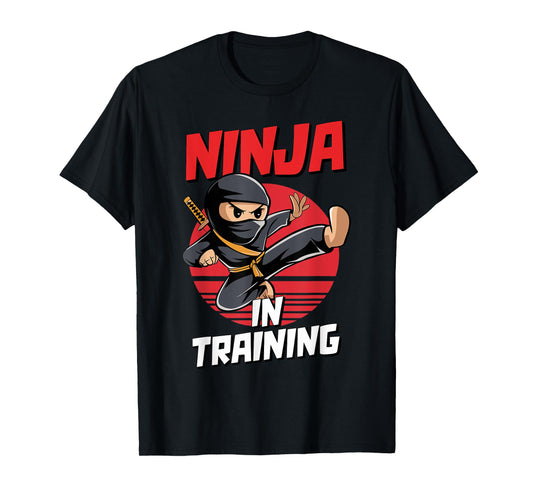 Ninja In Training Costume Party Warrior Boys Girls Kids T-Shirt