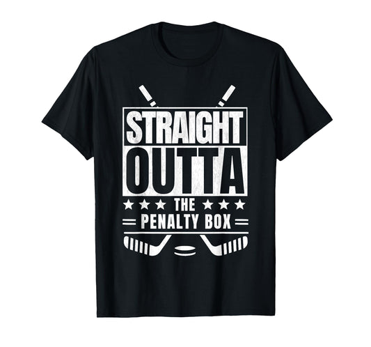 youth straight outta the penalty box kids funny boys & girls T-Shirt