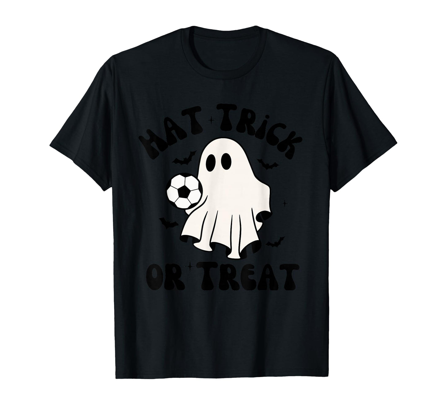 Hat-Trick Or Treat Soccer Sports Halloween Men Boys Girls T-Shirt