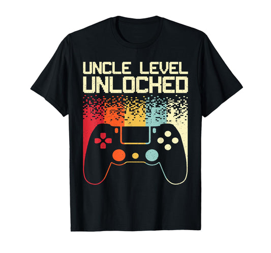 Gaming Uncle Art For Men Video Gamer First Time Uncle To Be T-Shirt