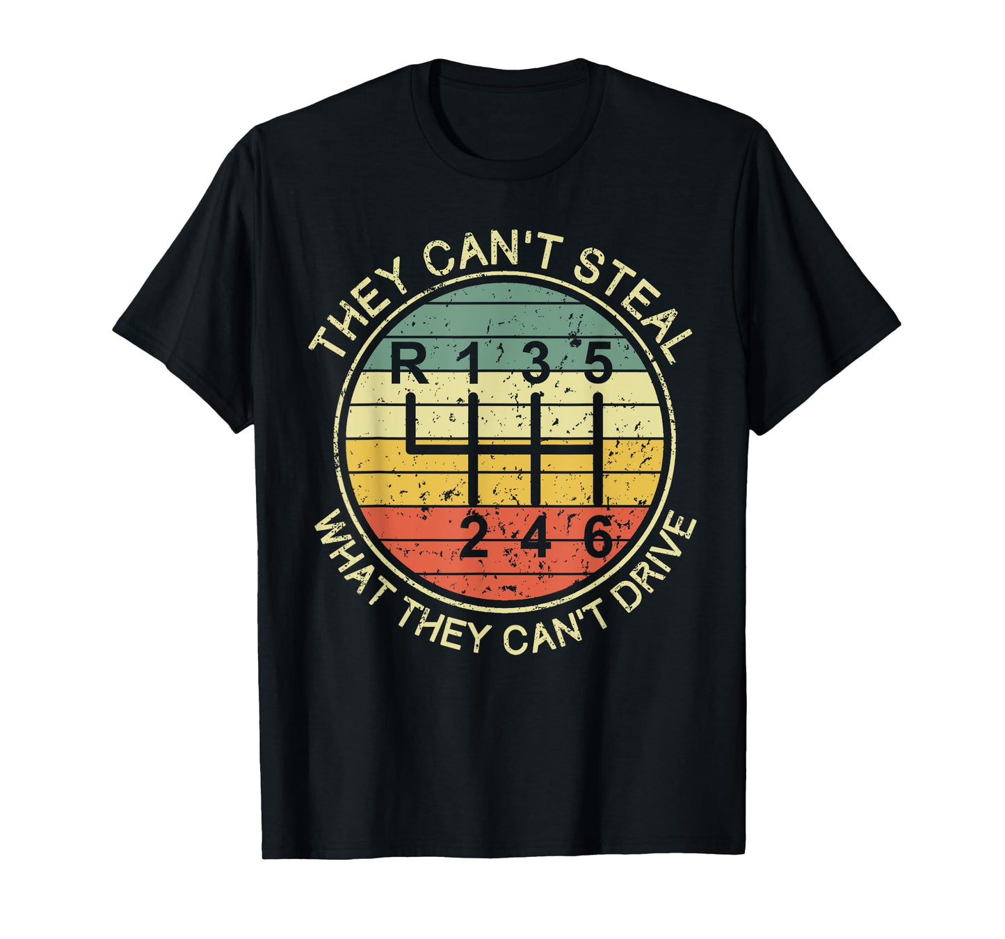 They Can't Steal What They Can't Drive Funny Manual Cars T-Shirt
