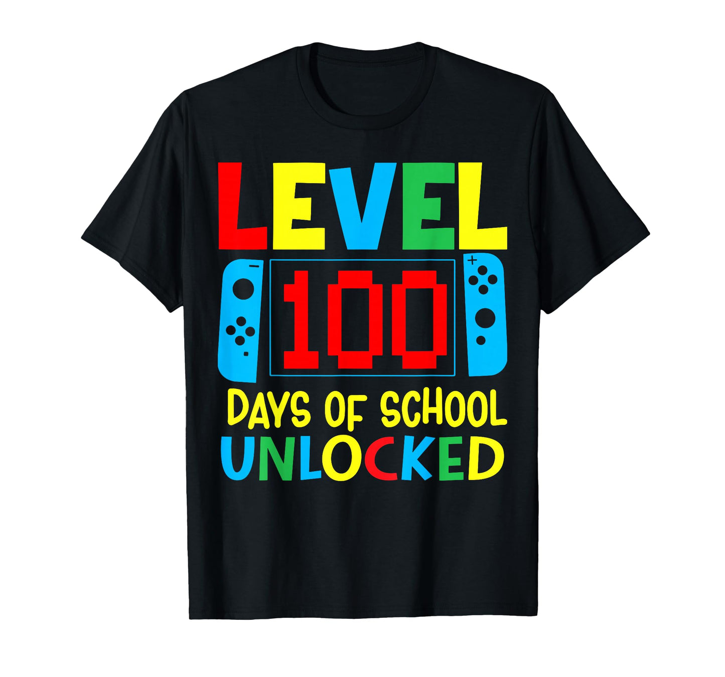 Level 100 Days of School Unlocked Funny Video Games Boy Kids T-Shirt