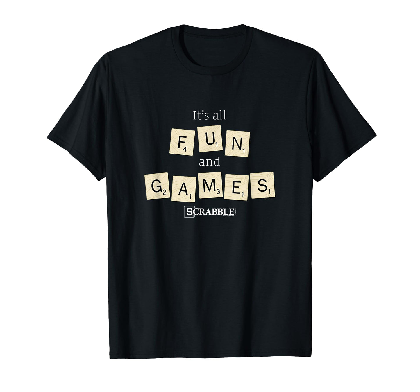 Scrabble It's All Fun And Games Vintage Tile Logo T-Shirt