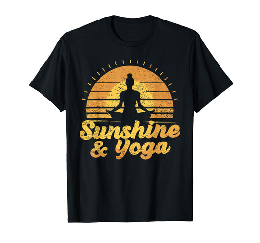 Sunshine & Yoga Shirt for Yoga Practicioner | Summer Yoga T-Shirt for Men Women Kids
