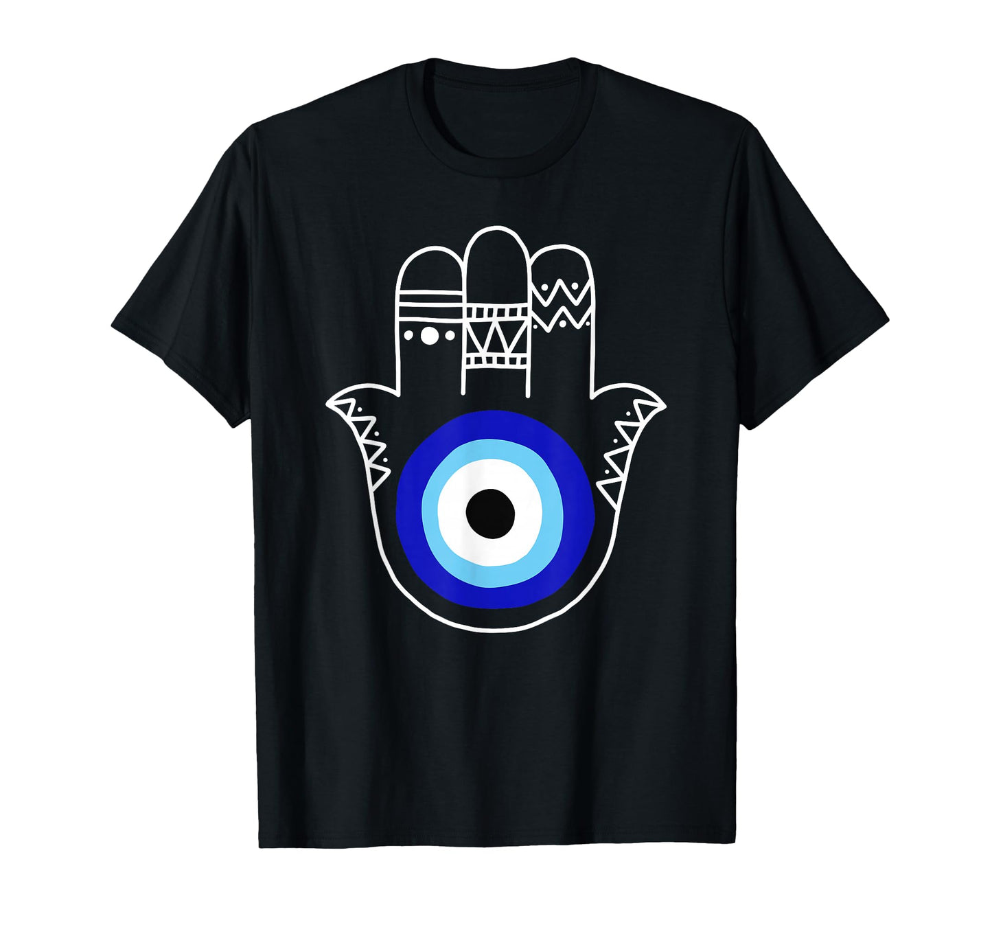 Hand of Hamsa Evil Eye Curse Protection Nazar Mati Evil Eye T-Shirt