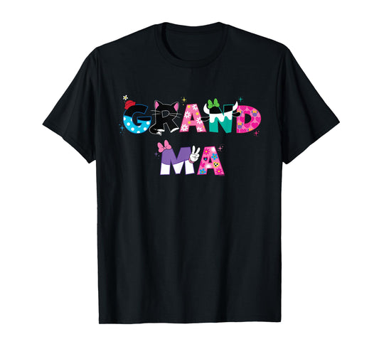 Disney Grandma Mickey Mouse and Friends Letters Family Trip T-Shirt