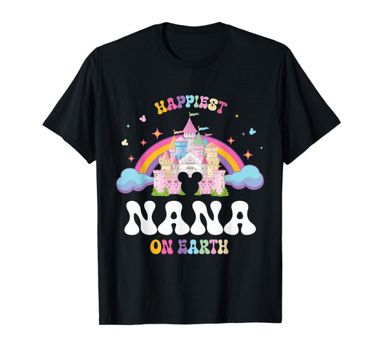 Happy Mothers Grandma Son Daughter Happiest Nana On Earth T-Shirt