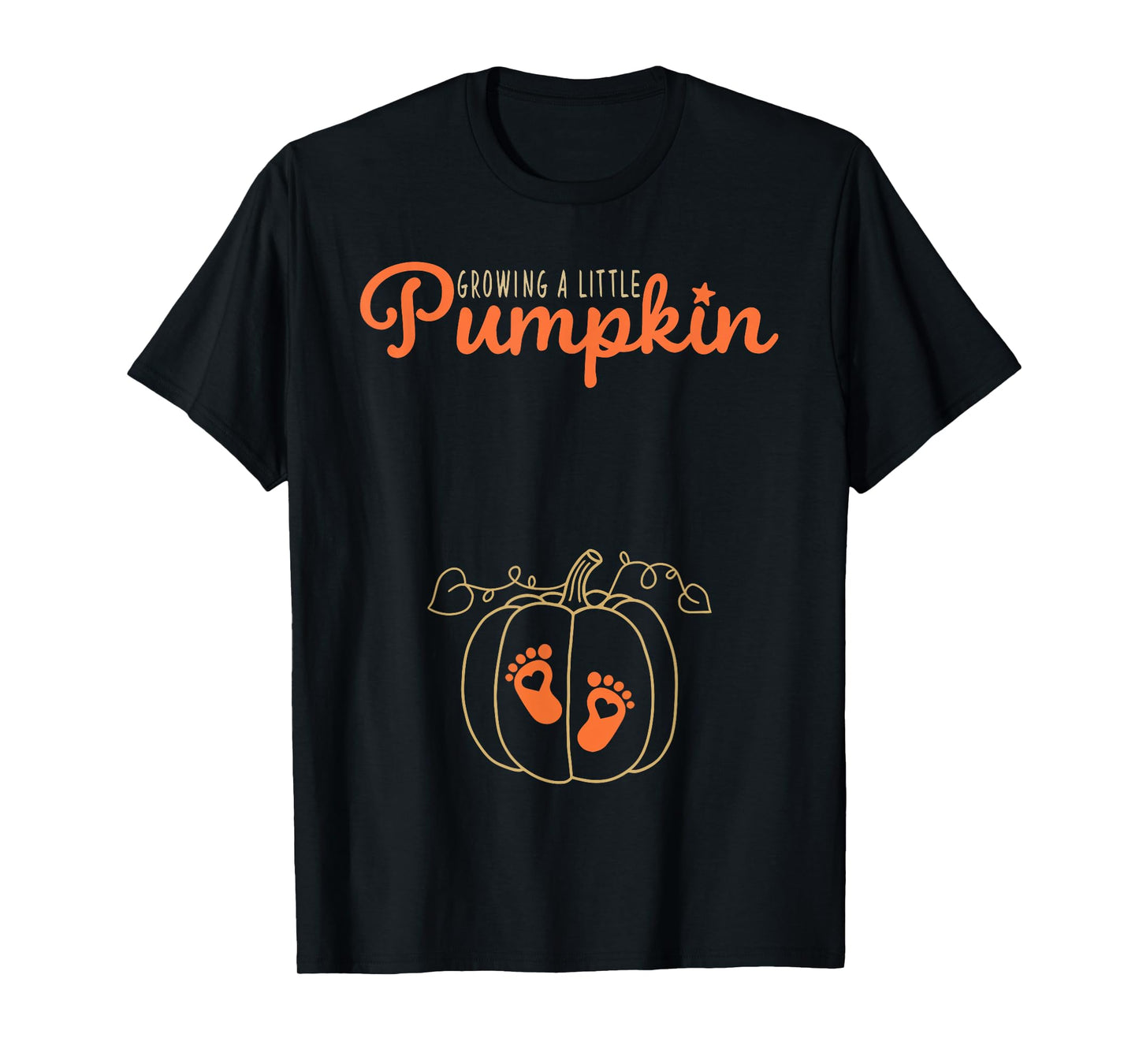 Growing A Little Pumpkin Fall Pregnancy Thanksgiving Autumn T-Shirt