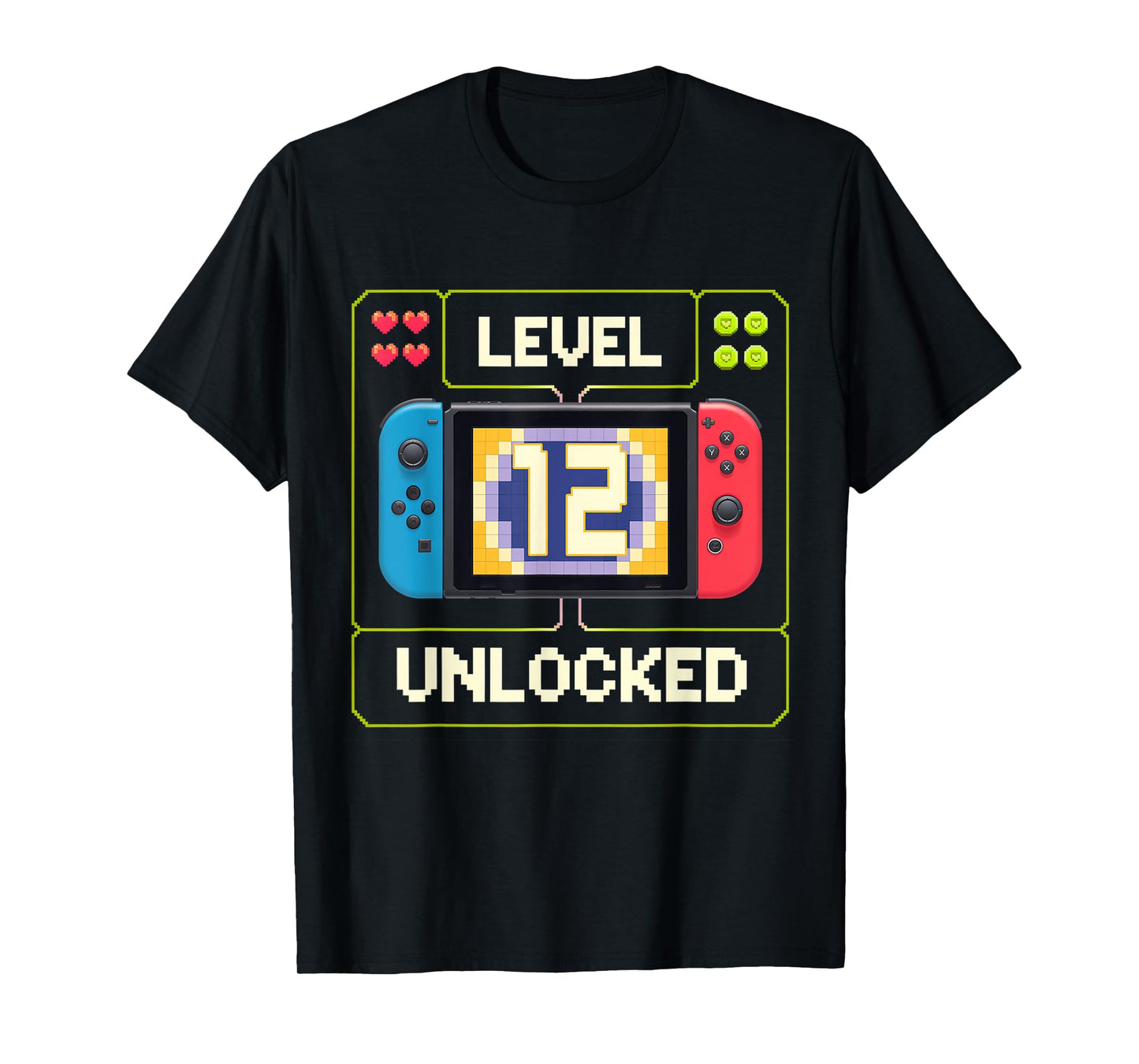 Level 12 Unlocked 12th Birthday Shirt Video Game 12 Year Old T-Shirt