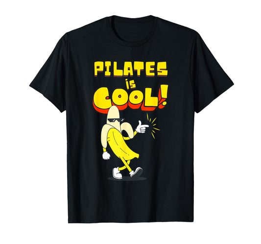 Pilates is Cool Banana Workout Yoga Exercise Mat T-Shirt