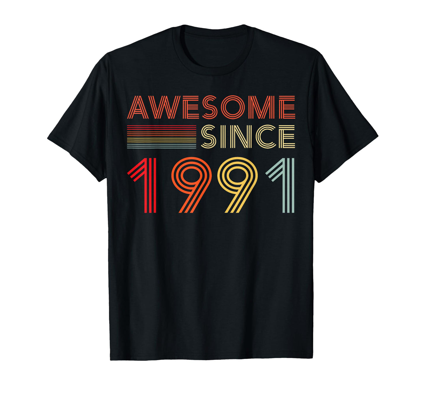 35 Birthday Decorations Men 35yr Awesome 1991 35th Birthday T-Shirt