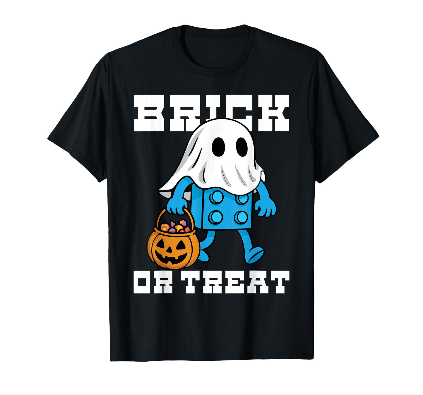 Brick Or Treat Builder Block Building Halloween Brick Master T-Shirt