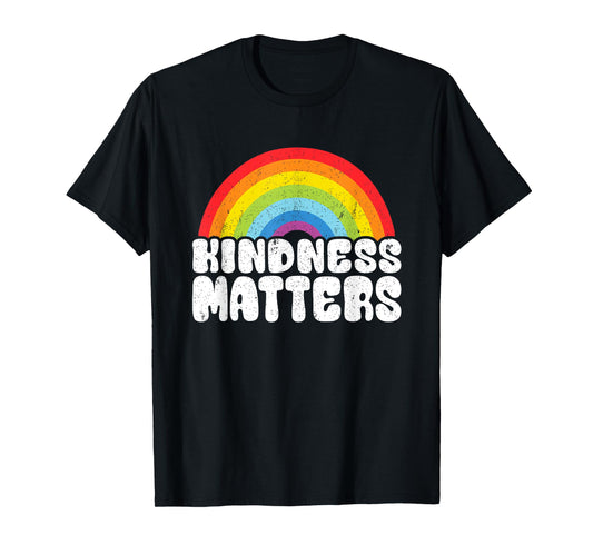 Positive Anti Bullying Rainbow Sped Teacher Kindness Matters Men Women Kids T-Shirt