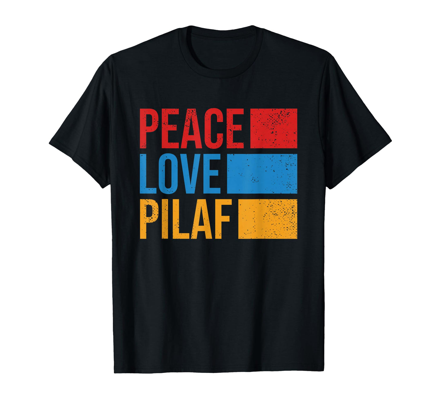 Peace Love Pilaf Armenian Flag Funny Retro Vintage Armenia T-Shirt
