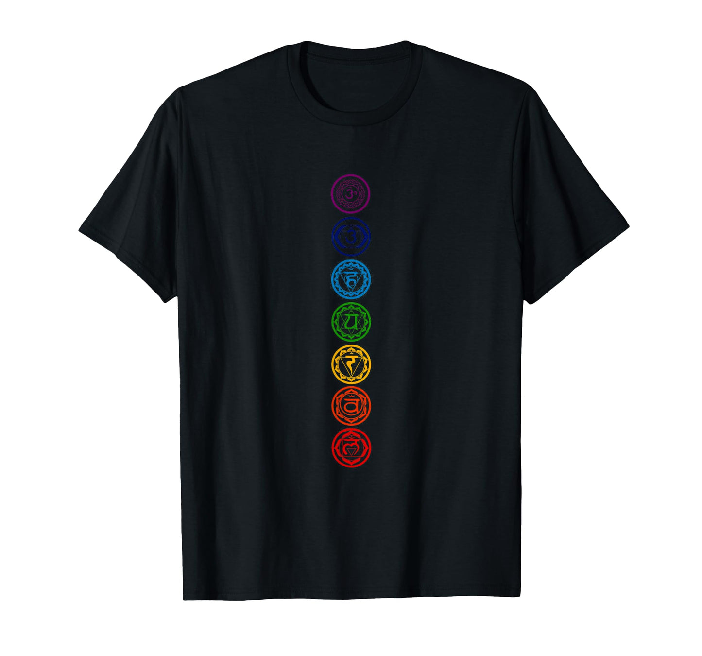 Chakras Yoga Sacred Geometry OM Namaste Kundalini Meditation T-Shirt