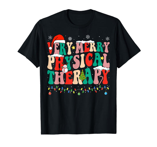 Very Merry Physical Therapy Christmas Physical Therapist PT T-Shirt