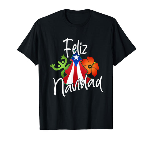Puerto Rico Flag Christmas Sweater Feliz Navidad Boricua T-Shirt