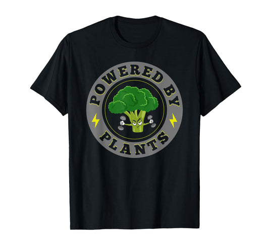 Powered By Plants Funny Vegan Plant Power T Shirt Men Women