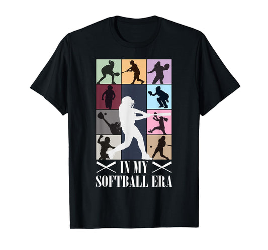 In My Softball Era Funny Softball Girl Player Lover T-Shirt