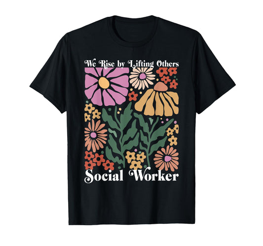 Social Worker Social Work Month Funny Work Love groovy T-Shirt