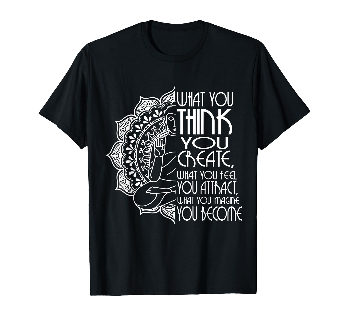 Law Of Attraction Spiritual Buddha Meditation Gifts Men Yoga T-Shirt