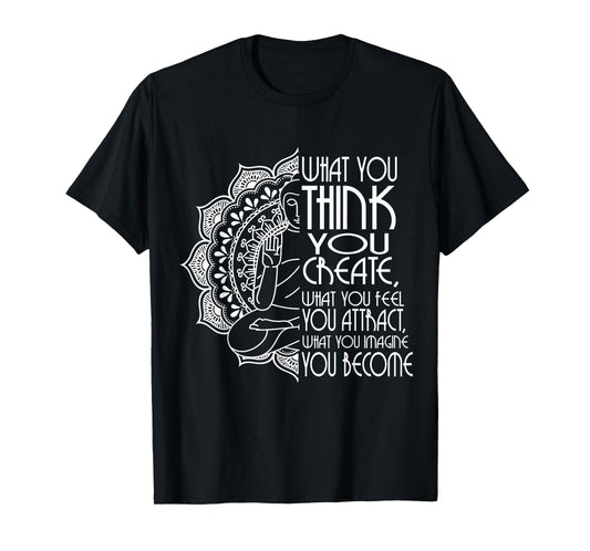 Law Of Attraction Spiritual Buddha Meditation Gifts Men Yoga T-Shirt