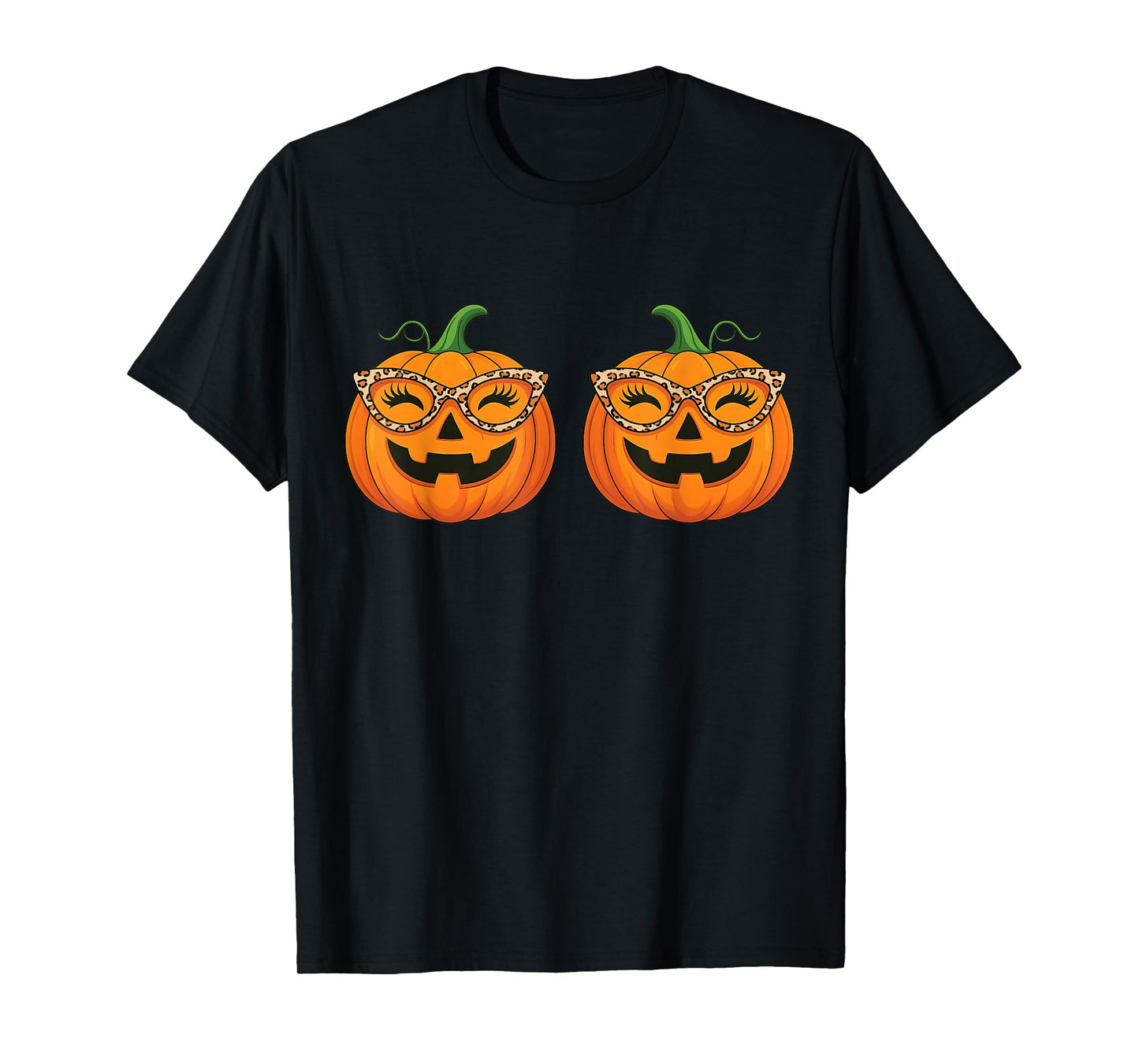Just Here For The Pumpkins Funny Halloween Couple Women Men T-Shirt