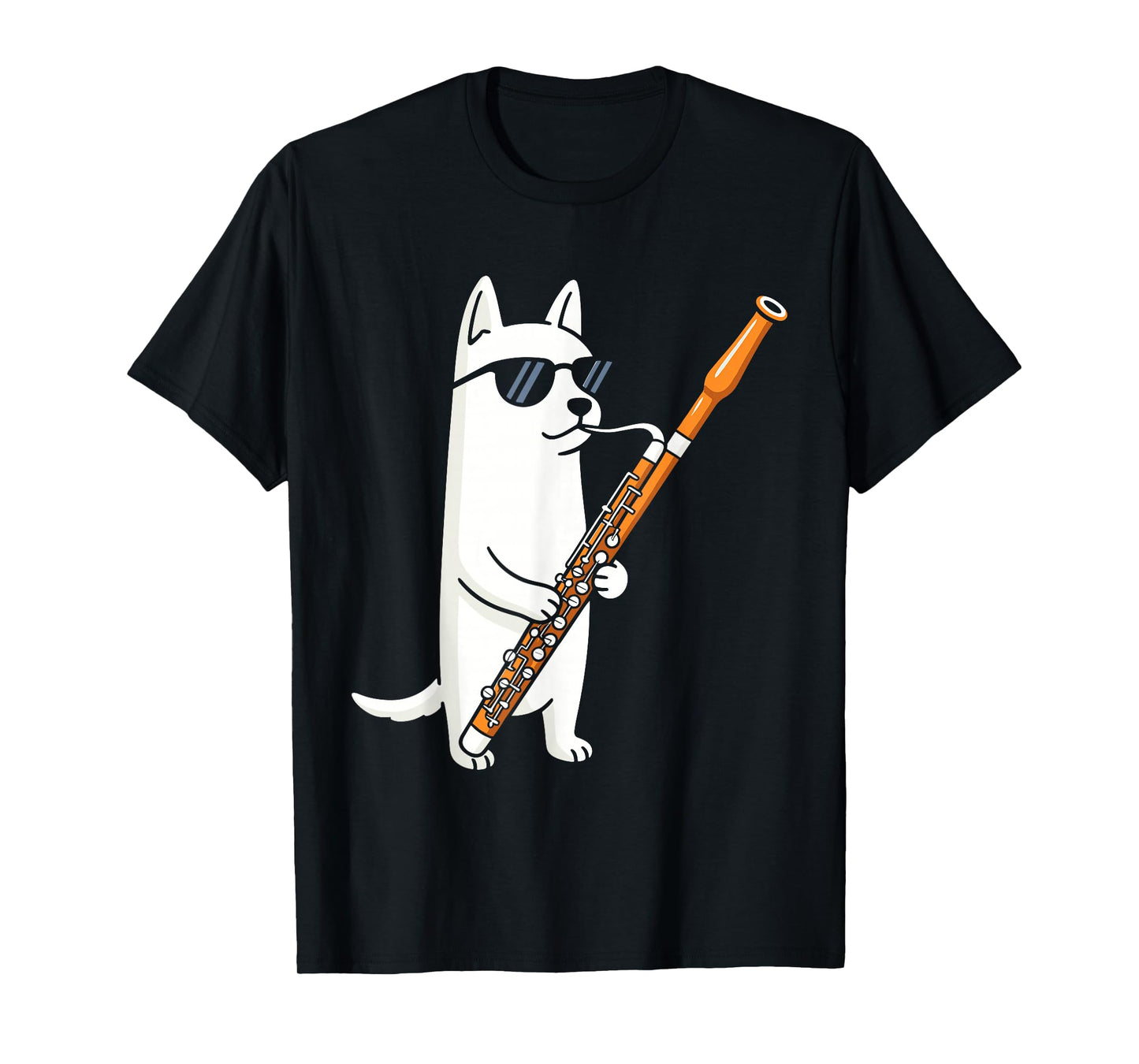 Funny Dog Playing Bassoon Player T-Shirt