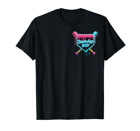 Baseball 10 Year Old Ice Cream Drip 10th Birthday Boys T-Shirt