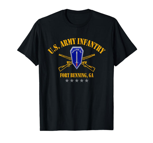 Infantry School Fort Benning Veteran Patriotic 4th of July T-Shirt