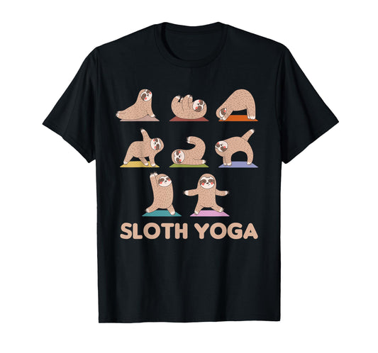 Sloth Yoga Cute Sloths Do Sport Sloth Yoga T-Shirt