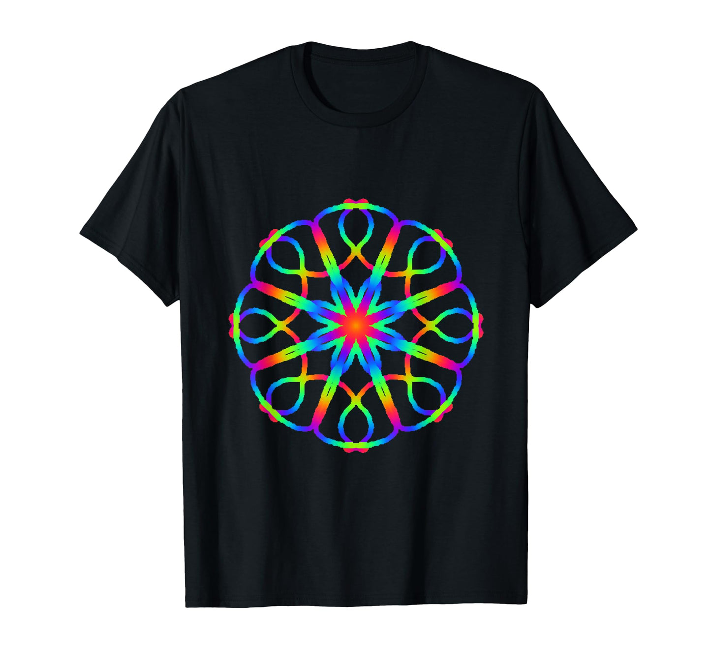 Kaleidoscope Pattern Tie Dye Design T-shirt Cool Hippie T-Shirt