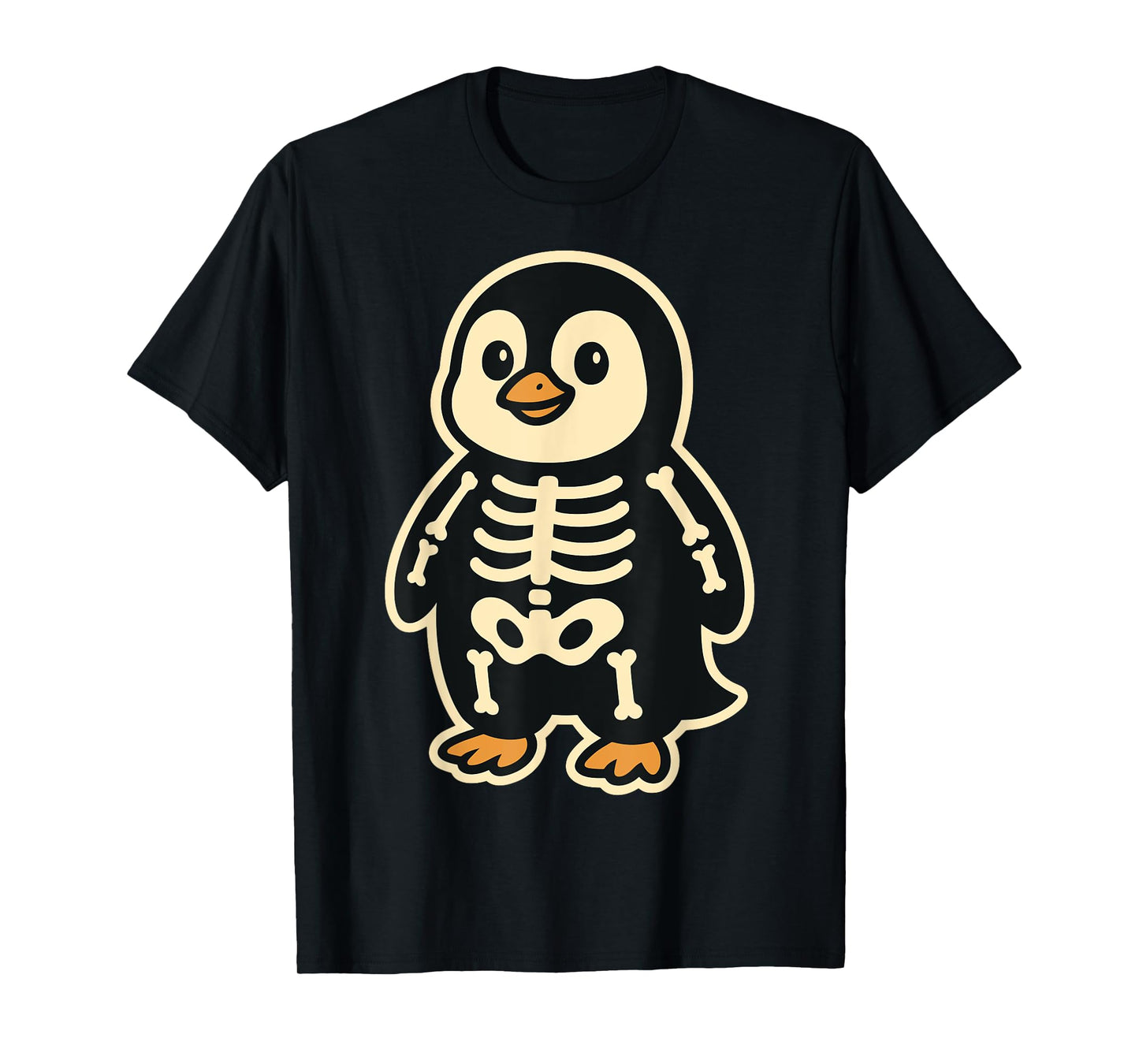 Funny Penguin Skeleton Costume for Kids Boys Girls Halloween T-Shirt