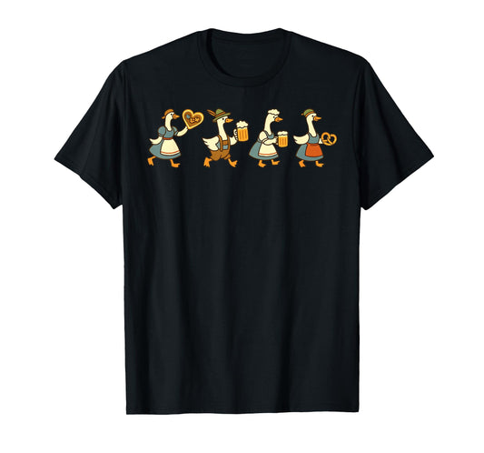 Oktoberfest Just a Fest Goose German Beer Prost Drinking T-Shirt