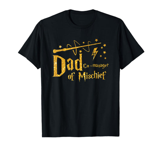 Magical Dad Manager of Mischief Birthday Family Matching T-Shirt