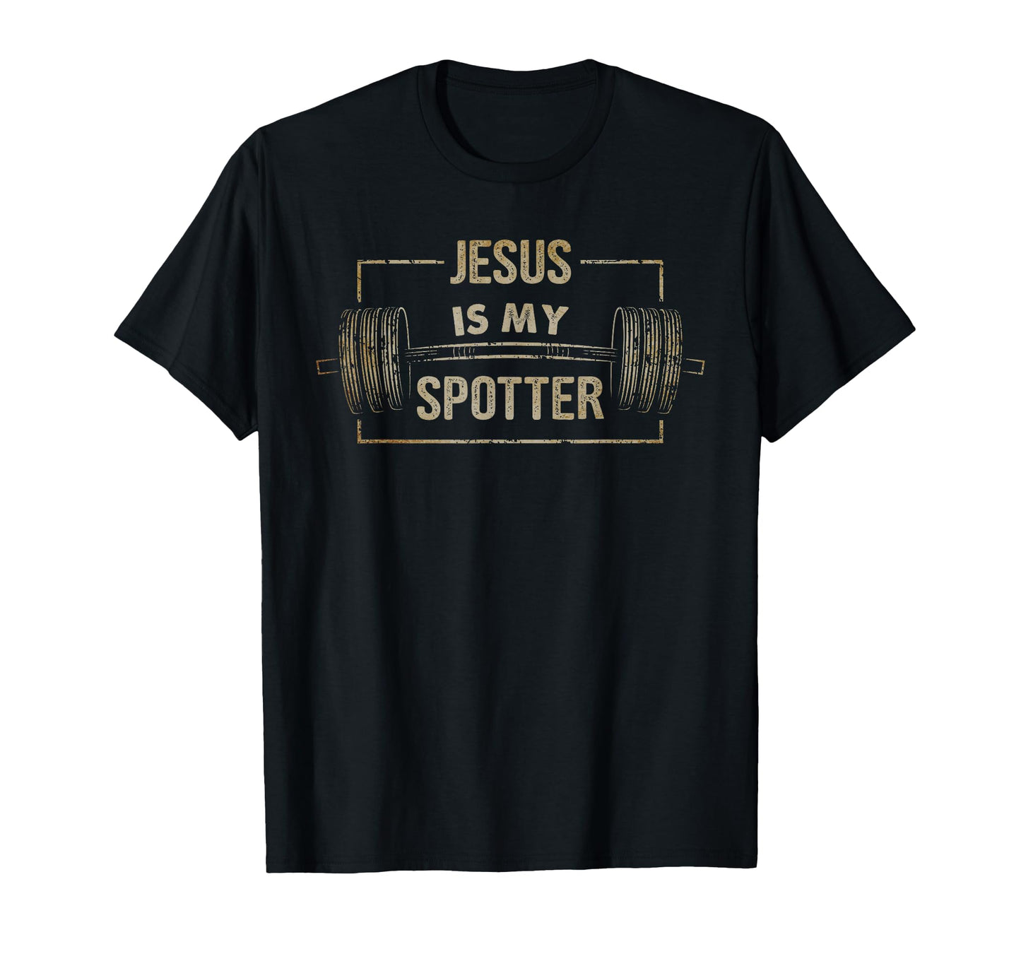 Christian Shirt Funny Gym Jesus Is My Spotter Gift T-Shirt
