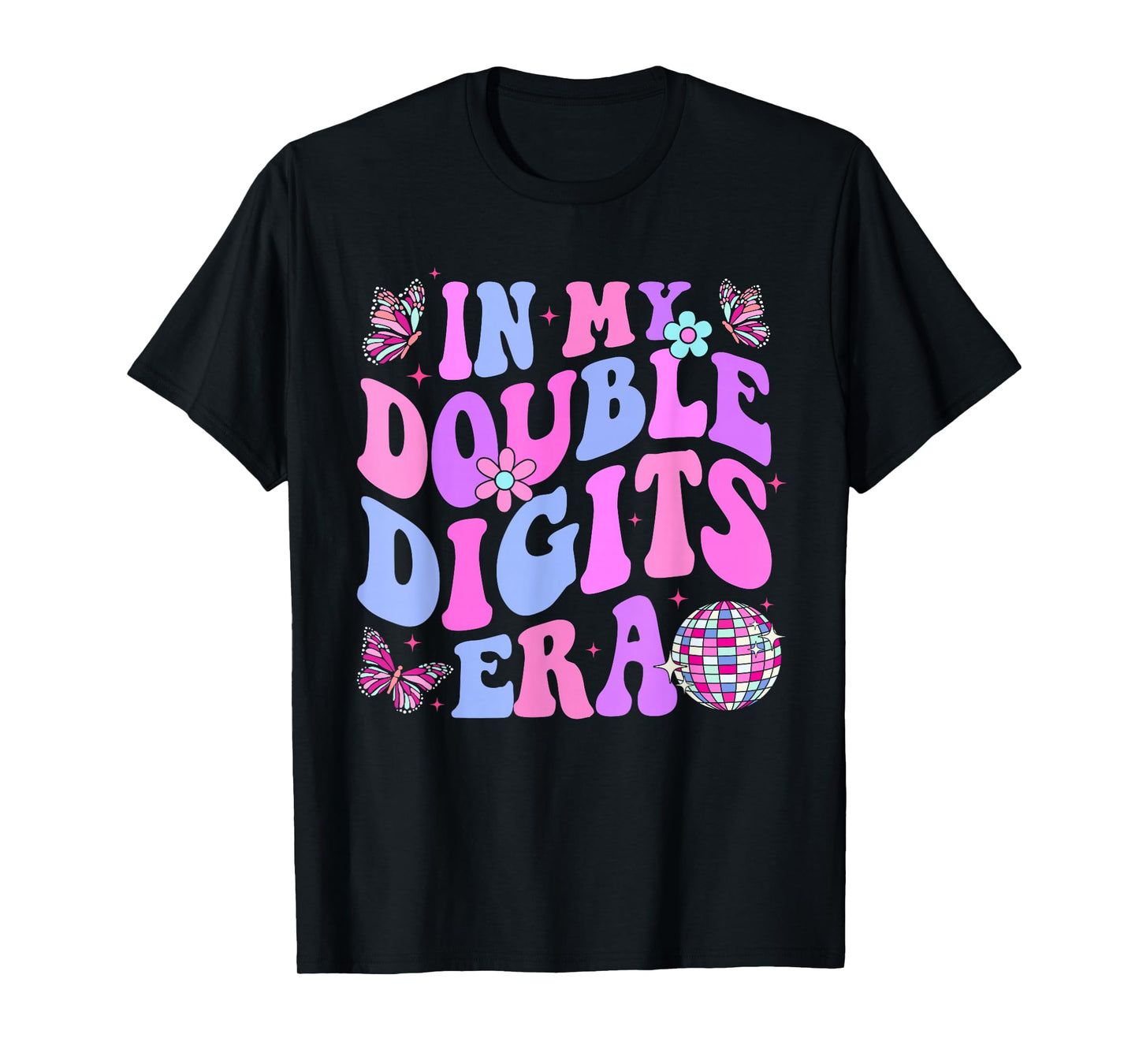 In My Double Digits Era Retro 10 Year Old 10th Birthday Girl T-Shirt