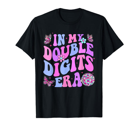 In My Double Digits Era Retro 10 Year Old 10th Birthday Girl T-Shirt
