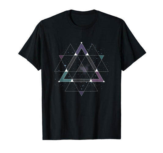 Sacred Geometry Space Psychedelic Spiritual Cosmic Geometric T-Shirt