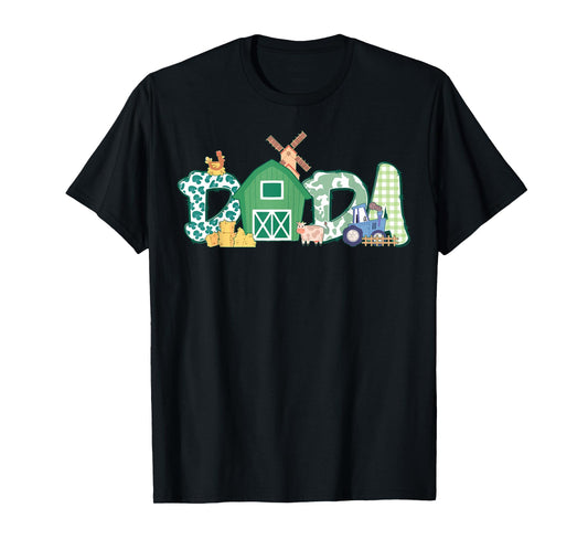 Dada Farm Animal Birthday Family Matching Party Dad Father T-Shirt
