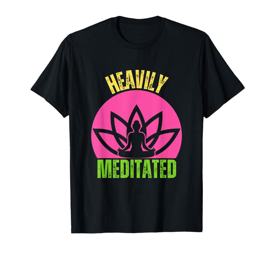 Heavily Meditated Spiritual Warrior Yoga Vintage Sunset T-Shirt