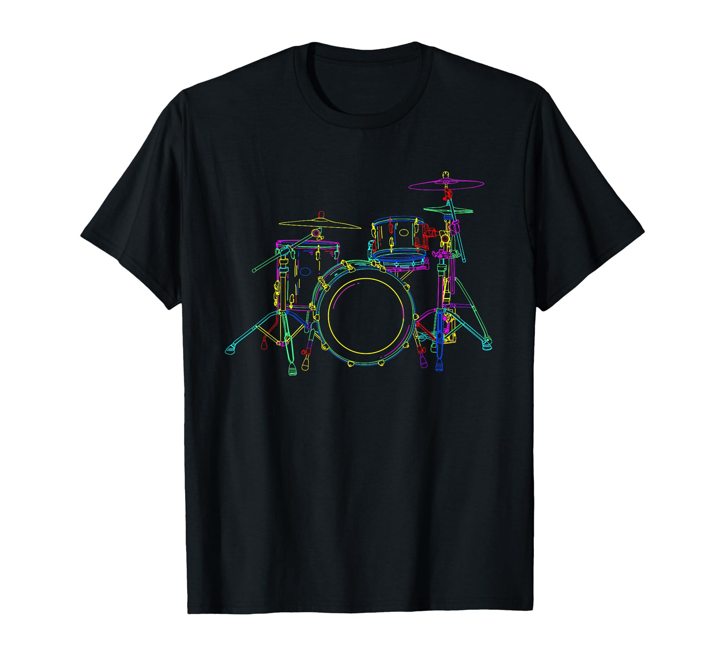 Neon Drumming Set - Drummer Band Percussion Player T-Shirt