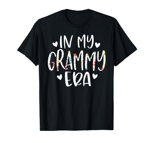 In My Grammy Era Flower Letter Floral Cute Gifts For Grammy T-Shirt