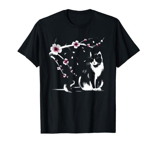 Kawaii Cat Anime Japanese Retro Men Women Kids Funny Cat T-Shirt