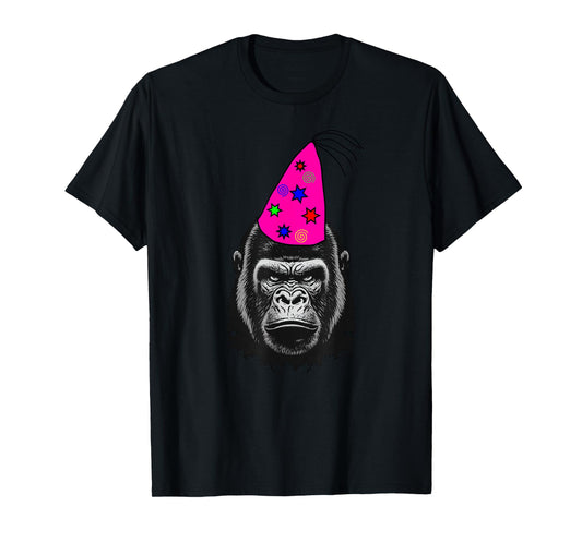 Gorilla Birthday Decorations Birthday Party Hat Design T-Shirt