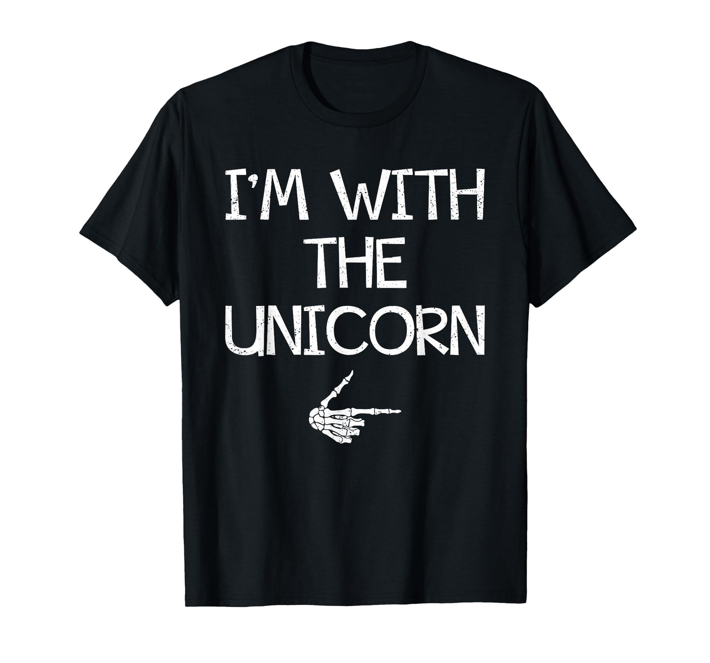 I'm With The Unicorn Easy Halloween Costume Couples Matching T-Shirt