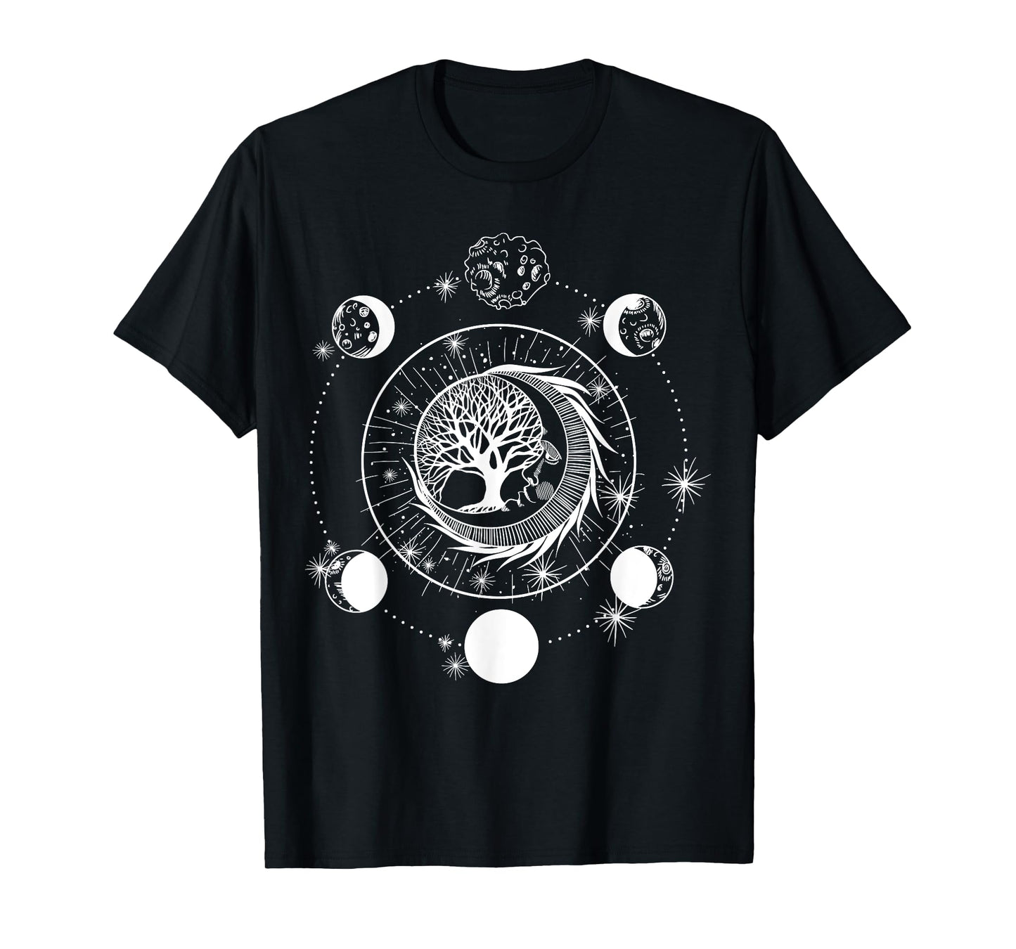 Phases of the Moon Tree of Life Mystical Lovers T-Shirt