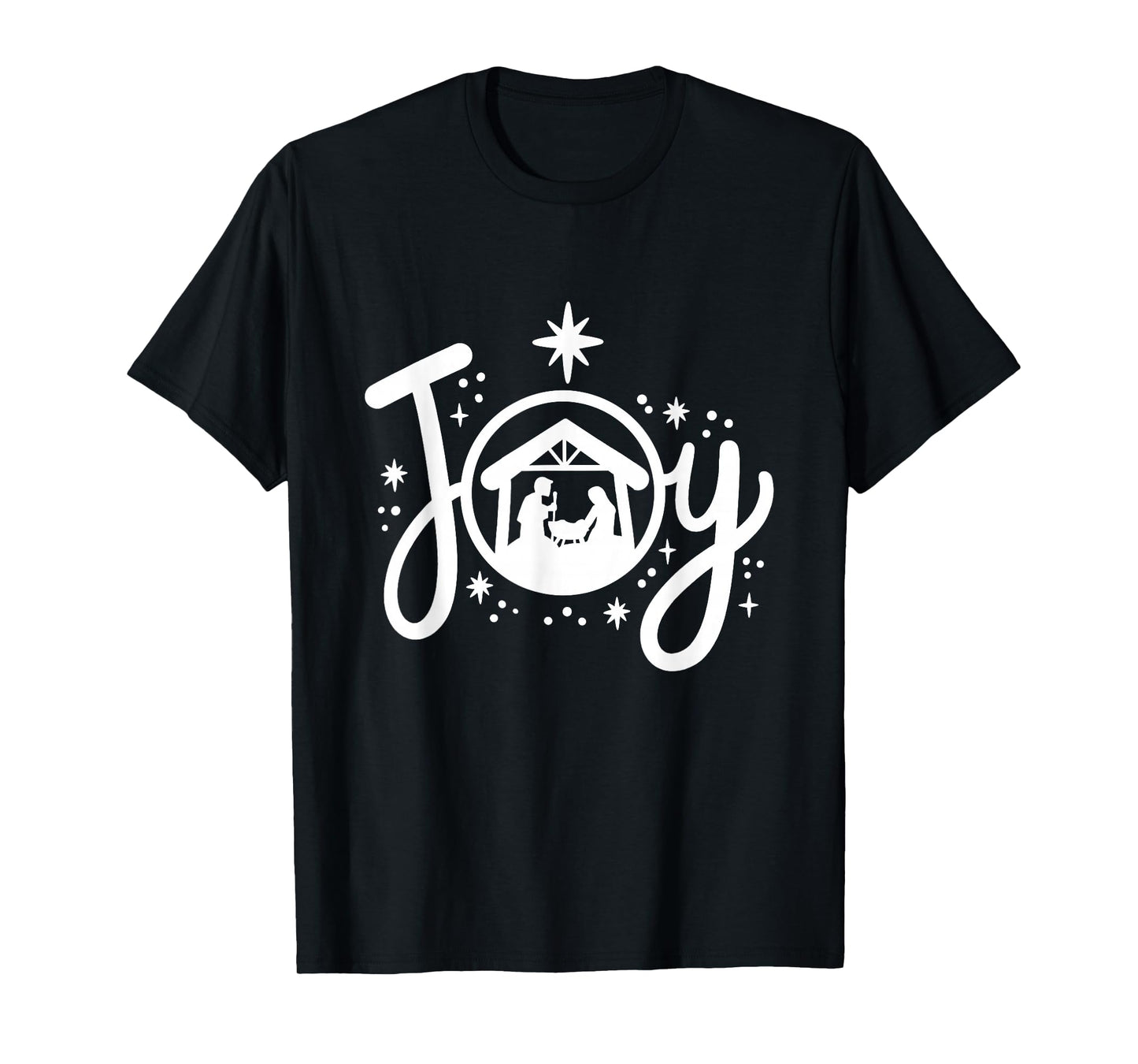 Christian Christmas Joy Jesus Nativity Scene Faith Family T-Shirt