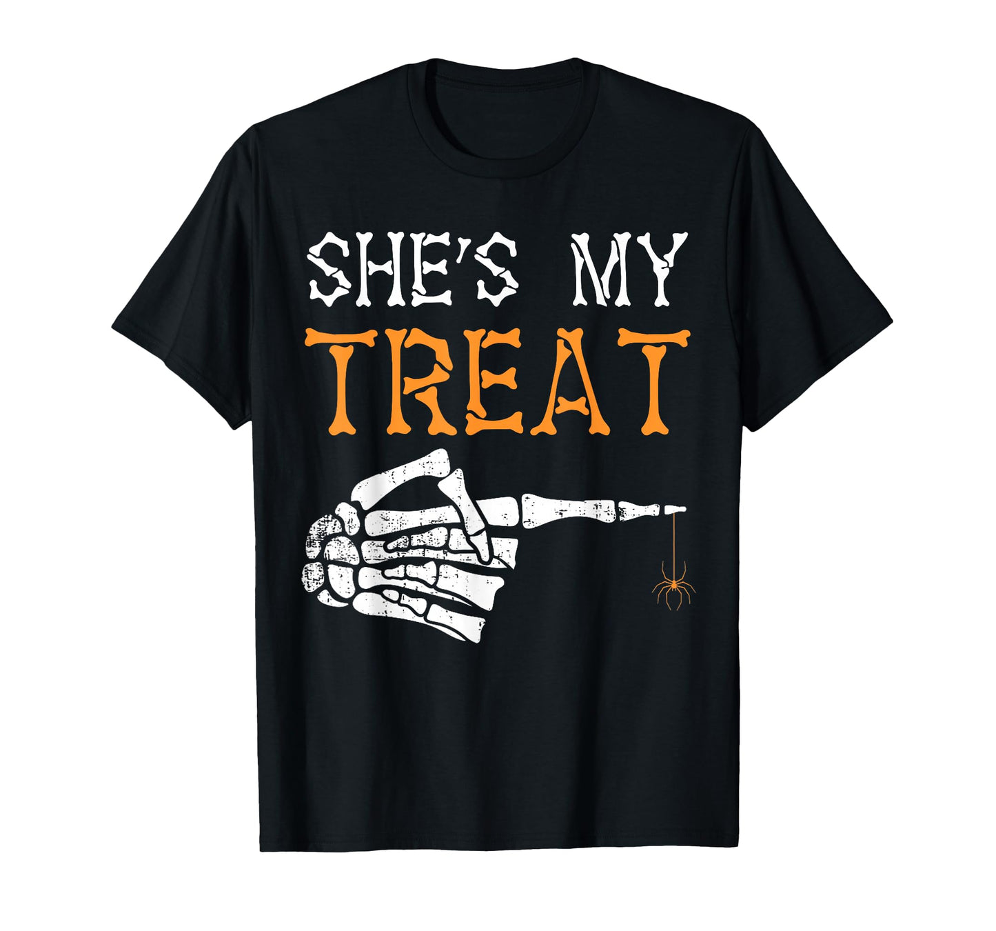 She's My Treat Skeleton Couples Matching Couple Halloween T-Shirt